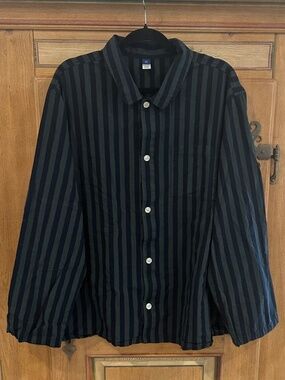 Men's - OLD NAVY - Poplin Cotton Pyjama Long Sleeve Shorts Set - Size XXL